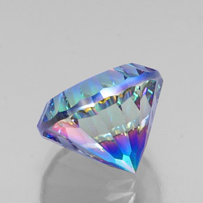 Quarzo mistico naturale multicolore da 10,57 ct, taglio rotondo, VVS-VS