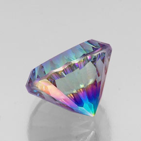 Quarzo mistico naturale multicolore da 10,27 ct, taglio rotondo, VVS