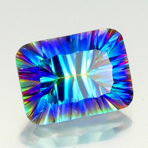 Quarzo mistico Arcobaleno superiore naturale da 10.56 ct, Taglio smeraldo, VS