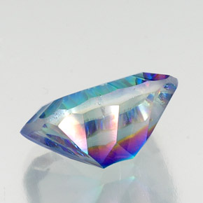 Quarzo mistico naturale multicolore da 10,29 ct, taglio smeraldo, VS-SI