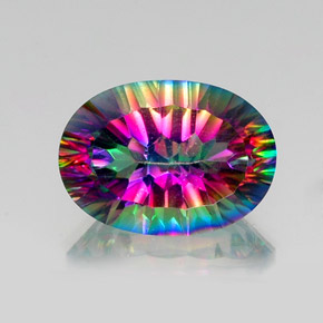 Quarzo mistico Arcobaleno superiore naturale da 12.92 ct, Taglio ovale, VS