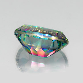 Quarzo mistico naturale multicolore da 12,84 ct, taglio ovale, VS