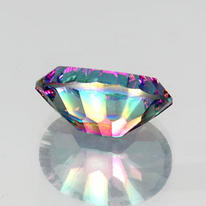 Quarzo mistico naturale multicolore da 11,58 ct, taglio ovale, VVS-VS