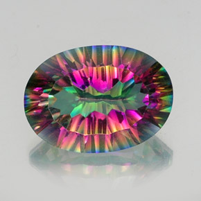 Quarzo mistico Arcobaleno superiore naturale da 12.67 ct, Taglio ovale, VS