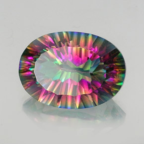 Quarzo mistico Arcobaleno superiore naturale da 12.67 ct, Taglio ovale, VS