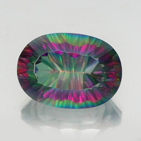 Quarzo mistico Arcobaleno superiore naturale da 14.13 ct, Taglio ovale, VS