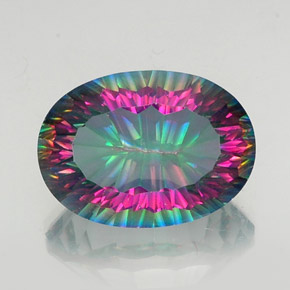 Quarzo mistico Arcobaleno superiore naturale da 12.98 ct, Taglio ovale, VVS-VS