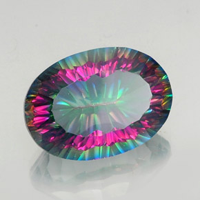 Quarzo mistico Arcobaleno superiore naturale da 12.98 ct, Taglio ovale, VVS-VS