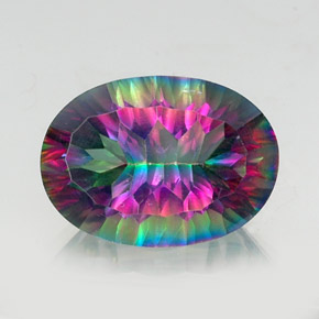Quarzo mistico Arcobaleno superiore naturale da 12.75 ct, Taglio ovale, VVS-VS
