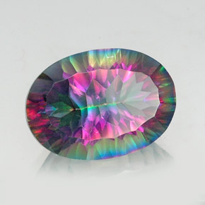 Quarzo mistico Arcobaleno superiore naturale da 12.75 ct, Taglio ovale, VVS-VS