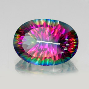 Quarzo mistico Arcobaleno superiore naturale da 13.28 ct, Taglio ovale, VS