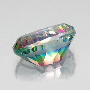 Quarzo mistico naturale multicolore da 13,49 ct, taglio ovale, VVS-VS