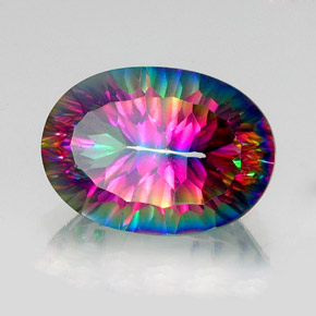 Quarzo mistico Arcobaleno superiore naturale da 13.75 ct, Taglio ovale, VVS-VS