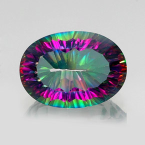 Quarzo mistico naturale multicolore da 13,20 ct, taglio ovale, VVS-VS