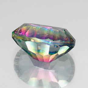 Quarzo mistico naturale multicolore da 13,20 ct, taglio ovale, VVS-VS