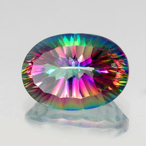 Quarzo mistico Arcobaleno superiore naturale da 13.16 ct, Taglio ovale, VVS-VS