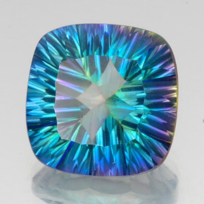 Quarzo mistico naturale multicolore da 21,72 ct, taglio a cuscino, VVS-VS