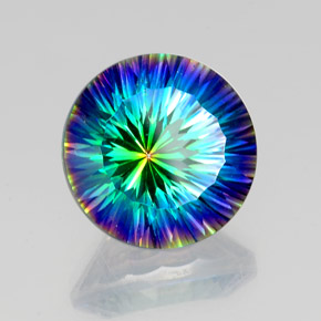 Quarzo mistico Arcobaleno superiore naturale da 19.39 ct, Taglio rotondo, VS