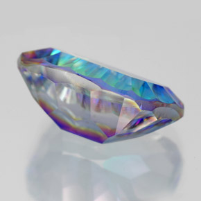 Quarzo mistico naturale multicolore da 10,14 ct, taglio smeraldo, VVS-VS