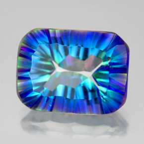 Quarzo mistico Arcobaleno superiore naturale da 11.00 ct, Taglio smeraldo, VVS-VS