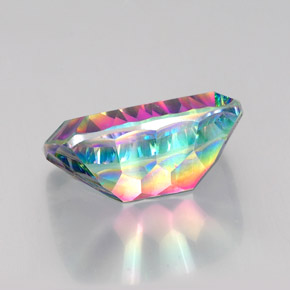 Quarzo mistico naturale multicolore da 18,37 ct, taglio a cuscino, VVS