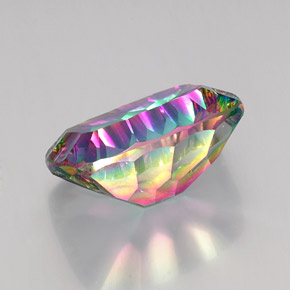 Quarzo mistico naturale multicolore da 19,28 ct, taglio a cuscino, VVS