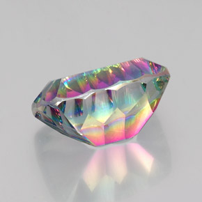 Quarzo mistico Arcobaleno superiore naturale da 21.23 ct, Taglio a cuscino, VVS