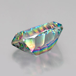Quarzo mistico Arcobaleno superiore naturale da 20.52 ct, Taglio a cuscino, VVS