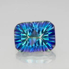 Quarzo mistico Arcobaleno superiore naturale da 10.52 ct, Taglio smeraldo, VVS