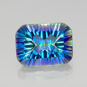 Quarzo mistico Arcobaleno superiore naturale da 10.31 ct, Taglio smeraldo, VVS-VS