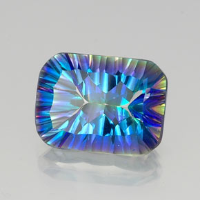 Quarzo mistico Arcobaleno superiore naturale da 10.31 ct, Taglio smeraldo, VVS-VS