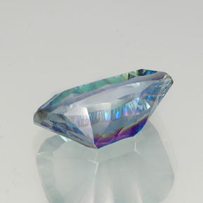 Quarzo mistico naturale multicolore da 9,71 ct, taglio smeraldo, VVS