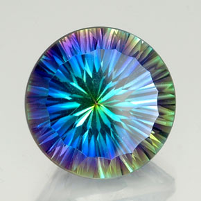 Quarzo mistico Arcobaleno superiore naturale da 18.92 ct, Taglio rotondo, VVS