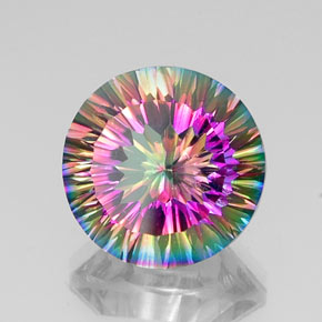 Quarzo mistico naturale multicolore da 11,14 ct, taglio rotondo, VVS-VS