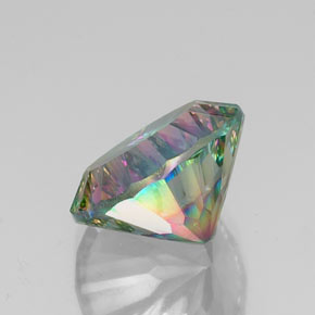 Quarzo mistico naturale multicolore da 11,14 ct, taglio rotondo, VVS-VS