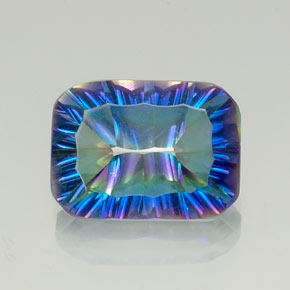 Quarzo mistico Arcobaleno superiore naturale da 9.69 ct, Taglio smeraldo, VVS
