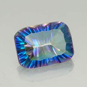Quarzo mistico Arcobaleno superiore naturale da 9.69 ct, Taglio smeraldo, VVS