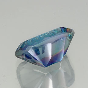 Quarzo mistico naturale multicolore da 11,51 ct, taglio smeraldo, VVS