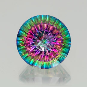 Quarzo mistico naturale multicolore da 12,15 ct, taglio rotondo, SI