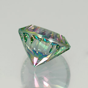 Quarzo mistico naturale multicolore da 12,15 ct, taglio rotondo, SI