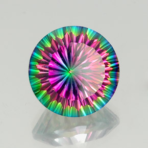 Quarzo mistico Arcobaleno superiore naturale da 11.54 ct, Taglio rotondo, VVS