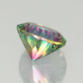 Quarzo mistico Arcobaleno superiore naturale da 11.54 ct, Taglio rotondo, VVS