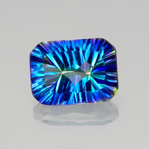Quarzo mistico Arcobaleno superiore naturale da 10.03 ct, Taglio smeraldo, VVS-VS