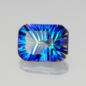 Quarzo mistico Arcobaleno superiore naturale da 10.03 ct, Taglio smeraldo, VVS-VS