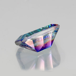 Quarzo mistico Arcobaleno superiore naturale da 10.03 ct, Taglio smeraldo, VVS-VS