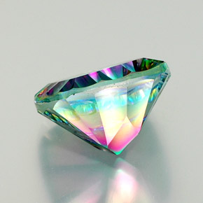 Quarzo mistico naturale multicolore da 14,82 ct, taglio a cuscino, VVS