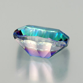 Quarzo mistico naturale multicolore da 11,25 ct, taglio smeraldo, VVS-VS