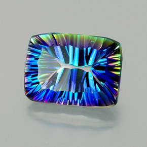 Quarzo mistico naturale multicolore da 10,34 ct, baguette, VVS-VS