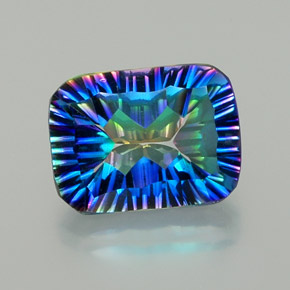 Quarzo mistico Arcobaleno superiore naturale da 9.47 ct, Taglio smeraldo, VVS-VS