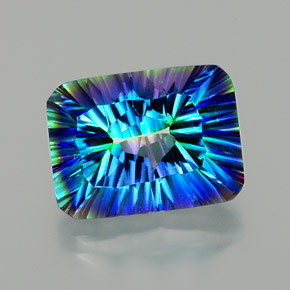 Quarzo mistico Arcobaleno superiore naturale da 11.50 ct, Taglio smeraldo, VVS